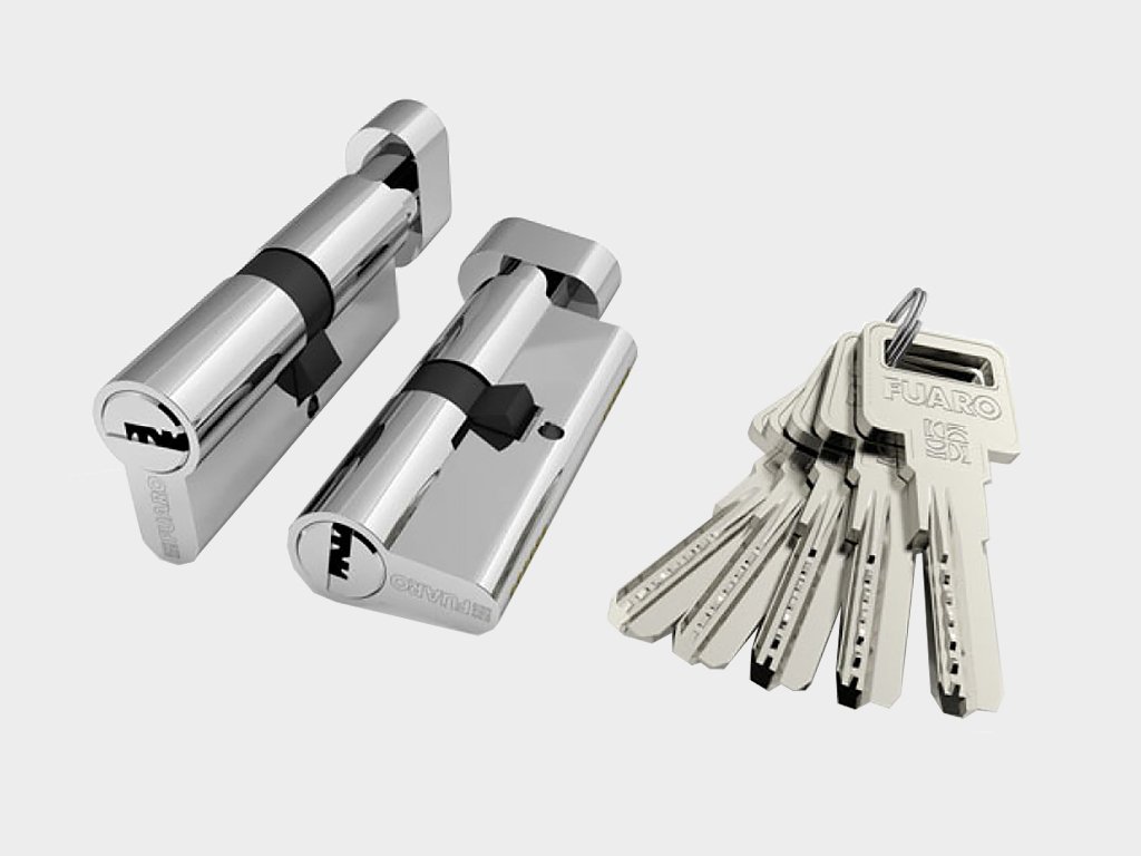 Цилиндровый механизм из алюминия «ключ-вертушка» с 5 ключами в комплекте Кокшетау